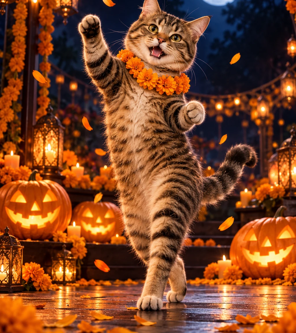 Pumpkin Prowl cat-dance concept artwork